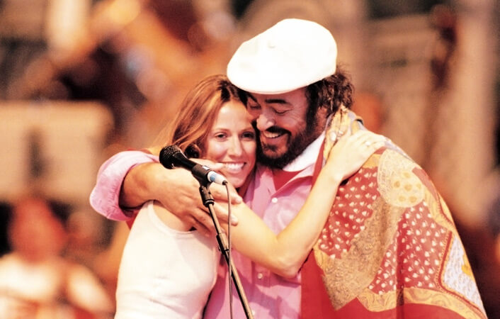 Luciano Pavarotti und Sheryl Crow